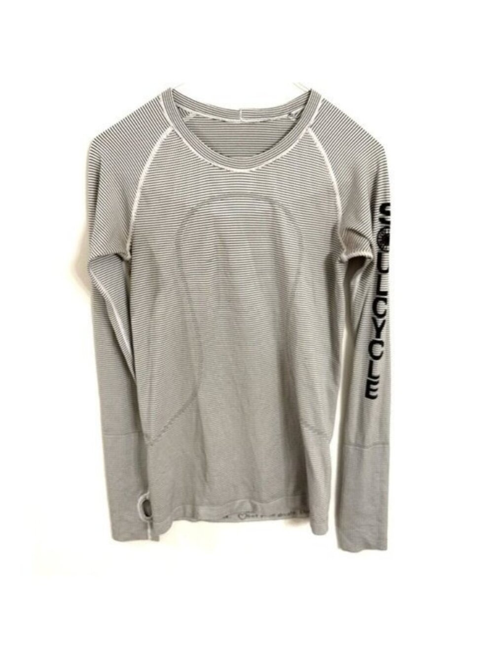 Lululemon X SoulCycle Swiftly Tech Long Sleeve Tee Micro Stripe Size 6